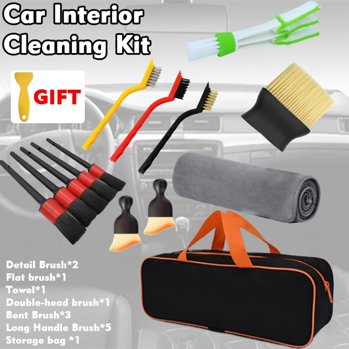 مجموعة فرش تنظيف السيارات 1-15 - مراجعة Dirt Brush Interior وسعره